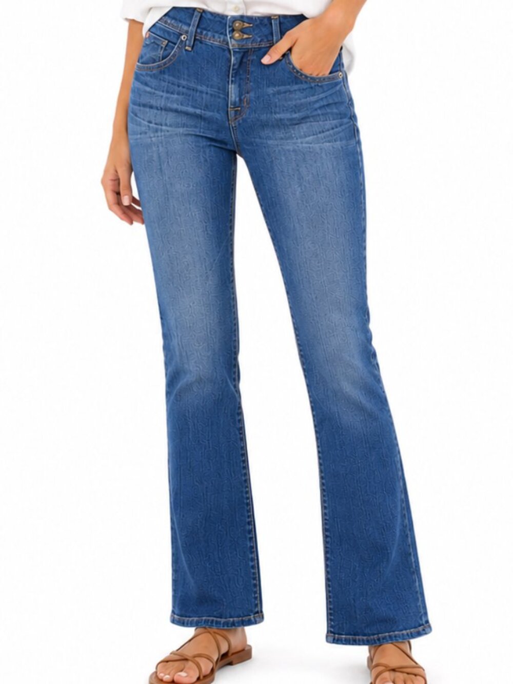 HUDSON JEANS Signature Bootcut Lagoon Medium Wash Blue Denim Jeans Size 27 EUC